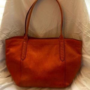 Frye orange leather purse